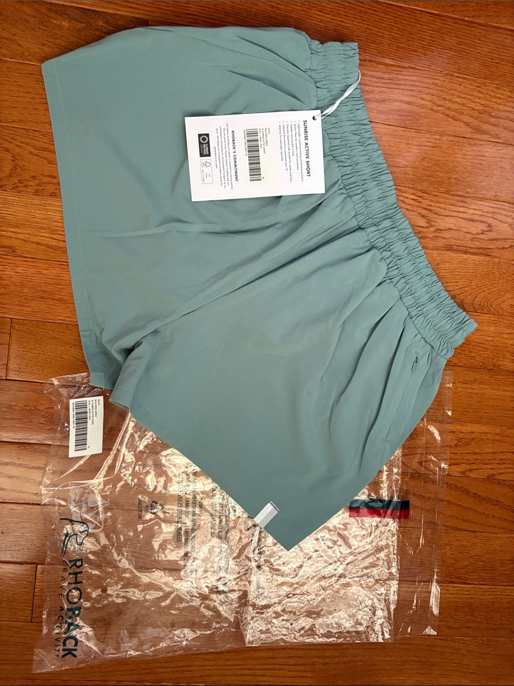 Rhoback Women's Athletic Shorts in Sage Blue-Green